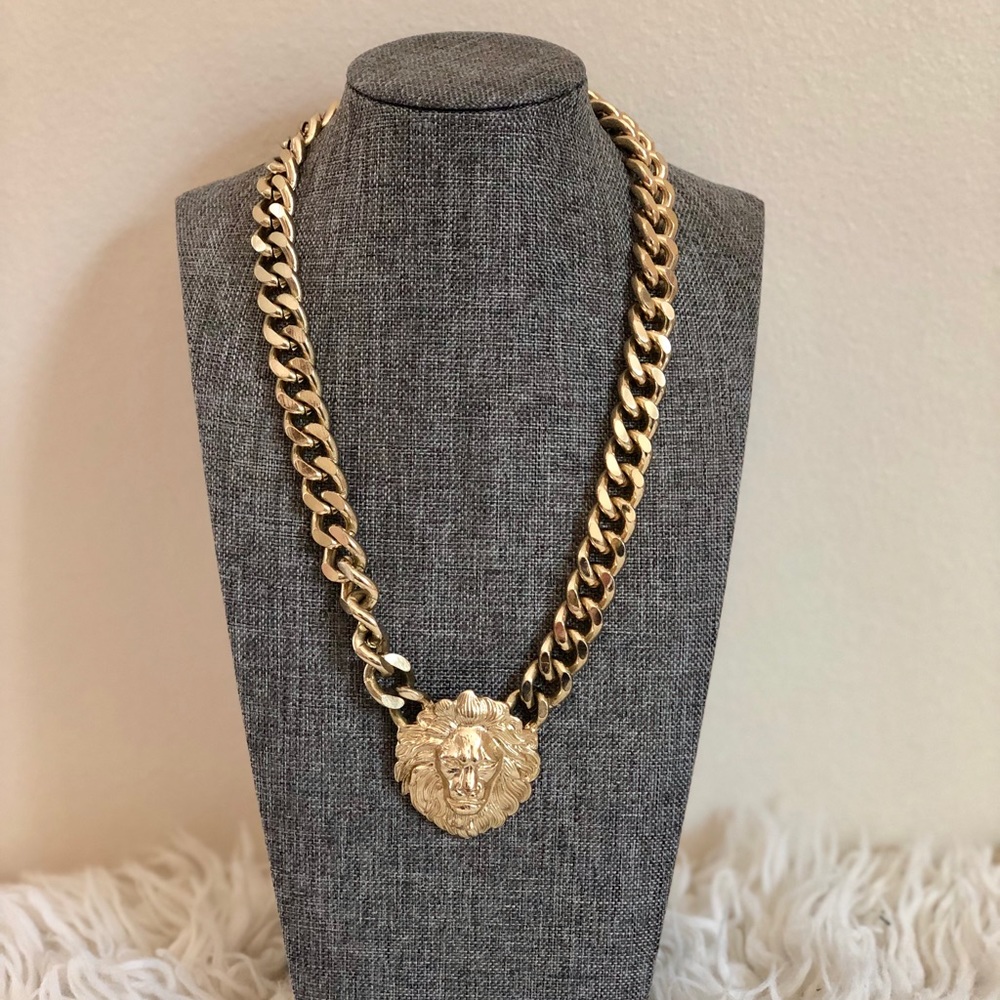 Lion Face Statement Necklace